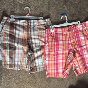 faded glory plaid women’s shorts